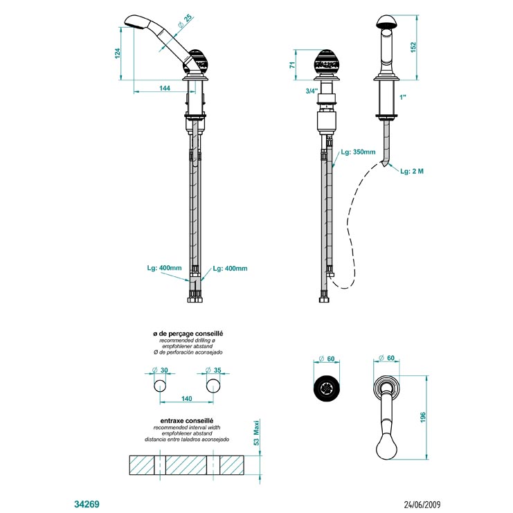 Фото Смеситель для душа и ванны - стиль Европейский - Купить в Интернет-магазине