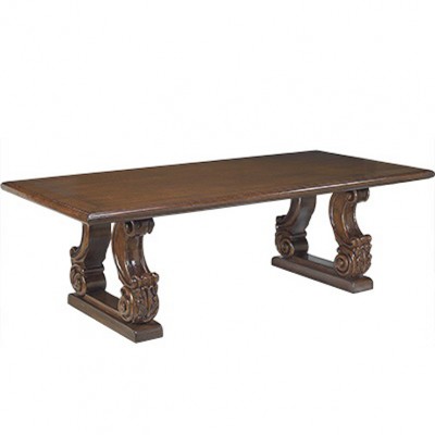 Фото Стол обеденный - стиль Роскошное шале - Для столовой - большие обеденные столы производства США - Art of casting - Dinner bell - Купить в Интернет-магазине