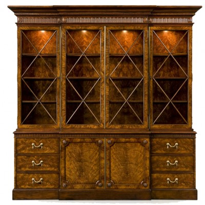 Фото Шкаф книжный/библиотека - стиль Английская классика - Для кабинета - Купить в Интернет-магазине