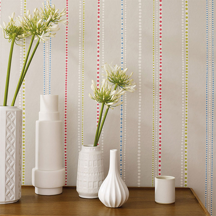 Фото Обои с рисунком - Полоски - стиль Английская классика - Серые - Купить в Интернет-магазине