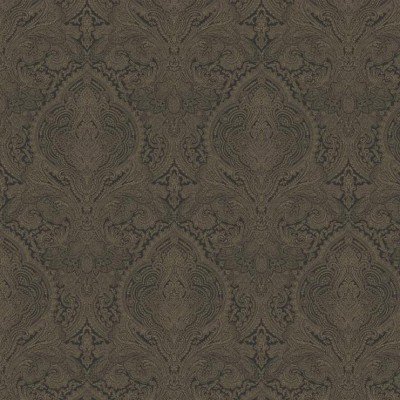 Фото Ткань портьерная с рисунком - Дамаск - стиль Английский - Черный - Купить в Интернет-магазине