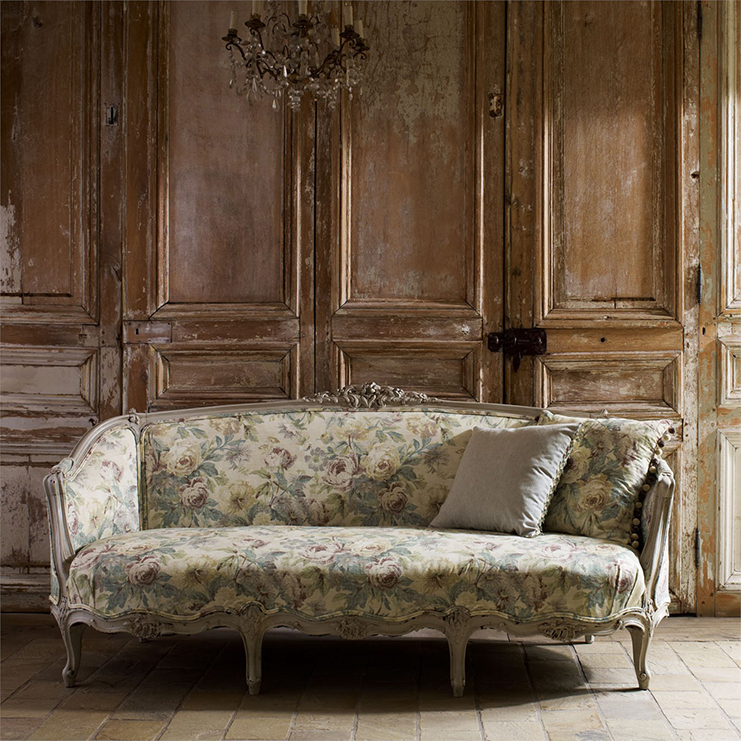 Фото Ткань портьерная с рисунком - Цветы - стиль Английский - Купить в Интернет-магазине