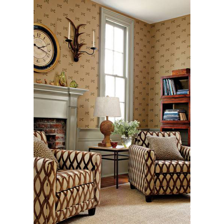 Фото Обои с рисунком - Мелкий принт - стиль Американский - Зеленые - Купить в Интернет-магазине