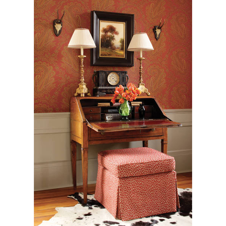 Фото Обои с рисунком - Пейсли - стиль Американский - Красные - Купить в Интернет-магазине Фото Обои с рисунком - Пейсли - стиль Американский - Красные - Купить в Интернет-магазине