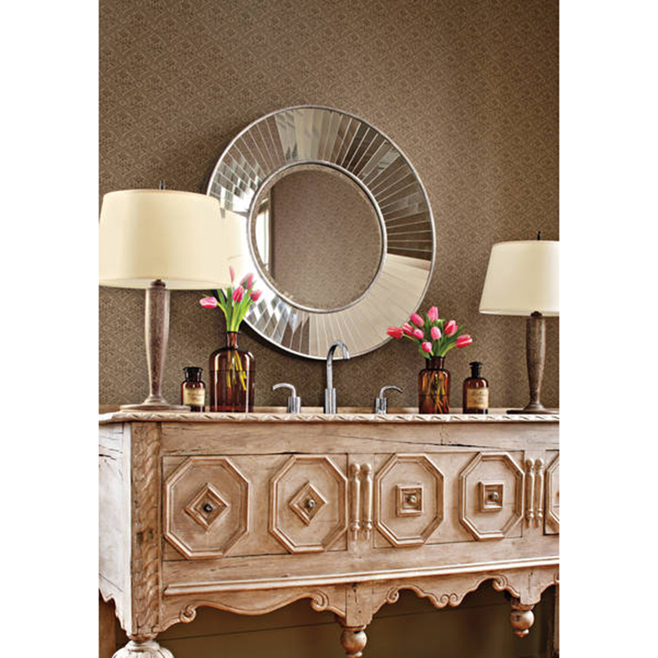 Фото Обои с рисунком - Орнамент - стиль Американский - Коричневые - Купить в Интернет-магазине