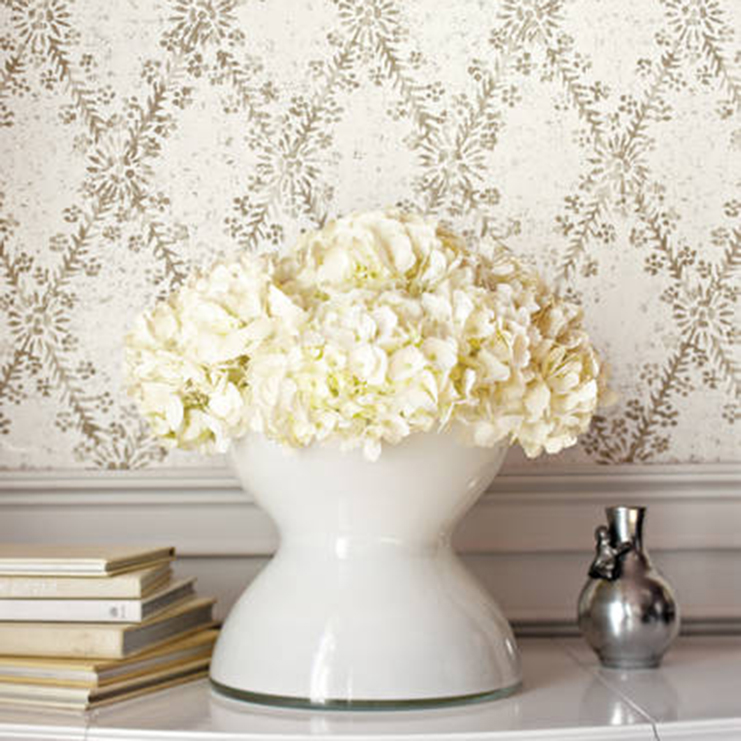 Фото Обои с рисунком - Орнамент - стиль Американский - Белые - Купить в Интернет-магазине