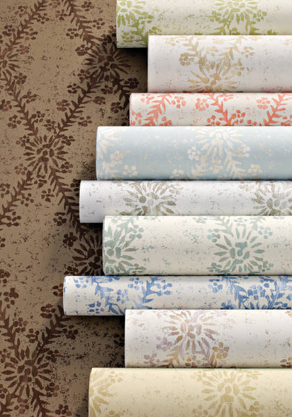 Фото Обои с рисунком - Орнамент - стиль Американский - Белые - Купить в Интернет-магазине