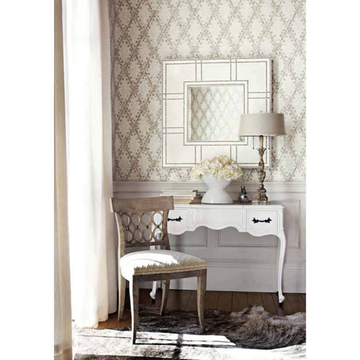 Фото Обои с рисунком - Орнамент - стиль Американский - Белые - Купить в Интернет-магазине