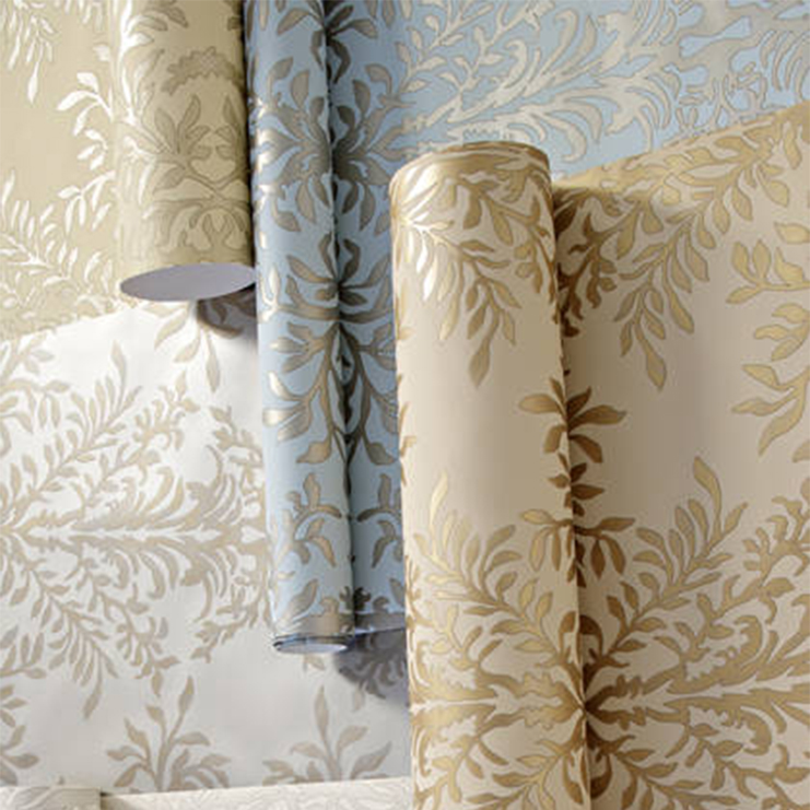 Фото Обои с рисунком - Орнамент - стиль Американский - Кремовые - Купить в Интернет-магазине