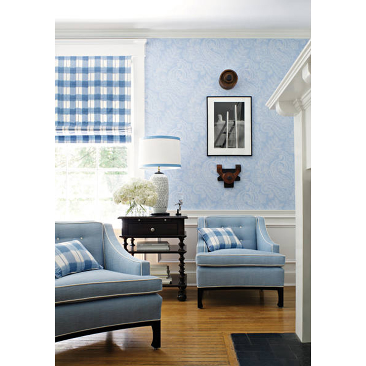 Фото Обои с рисунком - Пейсли - стиль Американский - Голубы - Купить в Интернет-магазине