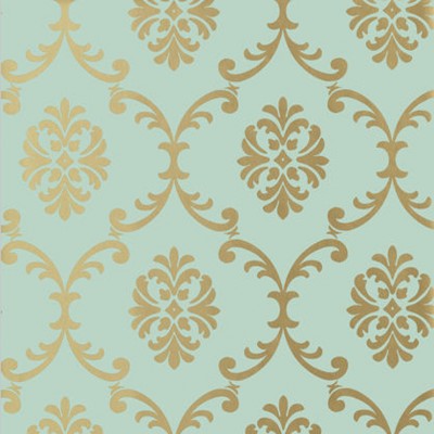 Фото Обои с рисунком - Завиток - стиль Американский - Бирюзовые - Купить в Интернет-магазине