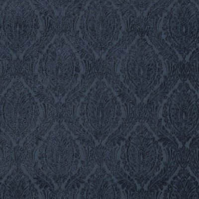 Фото Ткань портьерная с рисунком - Дамаск - стиль Английский - Синий - Купить в Интернет-магазине