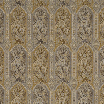 Фото Ткань портьерная с рисунком - Орнамент - стиль Английский - Желтый - Купить в Интернет-магазине