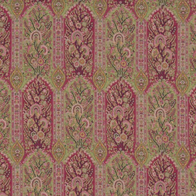 Фото Ткань портьерная с рисунком - Орнамент - стиль Английский - Малиновый - Купить в Интернет-магазине