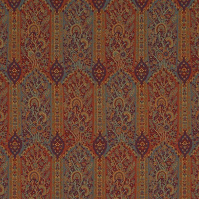 Фото Ткань портьерная с рисунком - Орнамент - стиль Английский - Оранжевый - Купить в Интернет-магазине