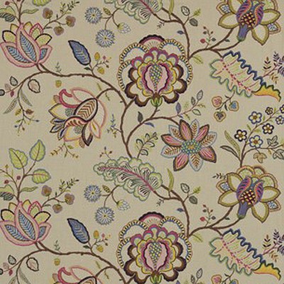 Фото Ткань портьерная с рисунком - Цветы - стиль Английский - Купить в Интернет-магазине