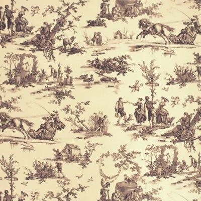 Фото Ткань портьерная с рисунком - Туаль - стиль Английский - Кремовая - Купить в Интернет-магазине