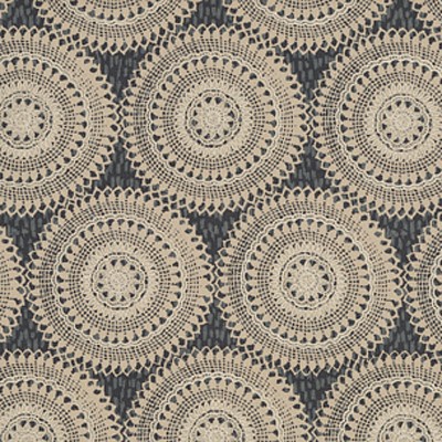 Фото Ткань портьерная с рисунком - Орнамент - стиль Английский - Синий - Купить в Интернет-магазине