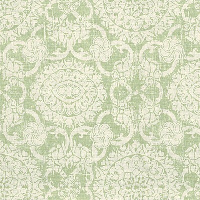 Фото Ткань портьерная с рисунком - Завиток - стиль Английский - Зеленый - Купить в Интернет-магазине