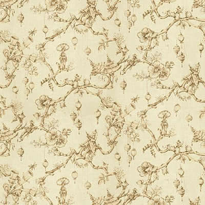 Фото Ткань портьерная с рисунком - Туаль - стиль Английский - Кремовая - Купить в Интернет-магазине
