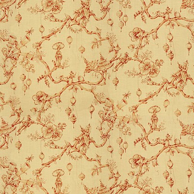 Фото Ткань портьерная с рисунком - Туаль - стиль Английский - Желтая - Купить в Интернет-магазине