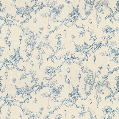 Фото Ткань портьерная с рисунком - Туаль - стиль Английский - Белая - Купить в Интернет-магазине