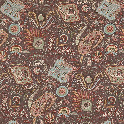 Фото Ткань портьерная с рисунком - Пейсли - стиль Английский - Купить в Интернет-магазине