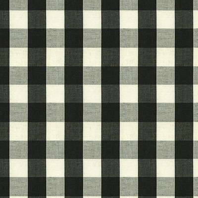Фото Ткань портьерная с рисунком - Клетка - стиль Английский - Черная - Купить в Интернет-магазине