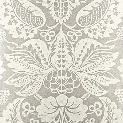Фото Обои с рисунком - Дамаск - стиль Английская классика - Серые - Купить в Интернет-магазине