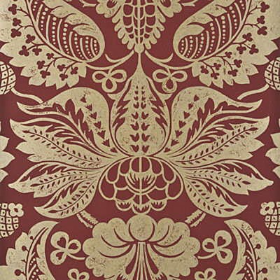 Фото Обои с рисунком - Дамаск - стиль Английская классика - Красные - Купить в Интернет-магазине