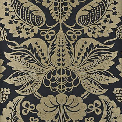 Фото Обои с рисунком - Дамаск - стиль Английская классика - Черные - Купить в Интернет-магазине