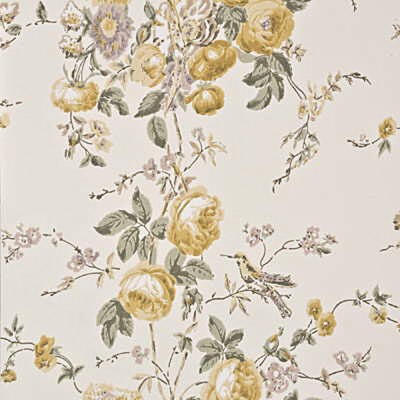 Фото Обои с рисунком - Цветы - стиль Английская классика - Светло-серые - Купить в Интернет-магазине
