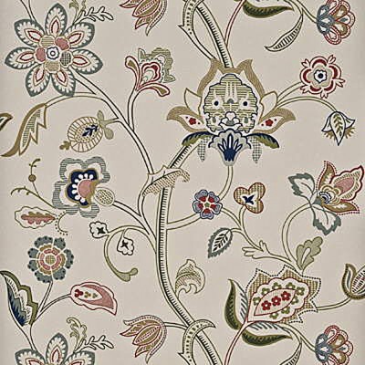 Фото Обои с рисунком - Цветы - стиль Английская классика - Серые - Купить в Интернет-магазине