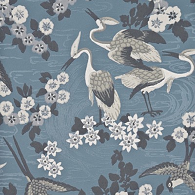 Фото Обои с рисунком - Анималистический принт - стиль Английская классика - Синие - Купить в Интернет-магазине