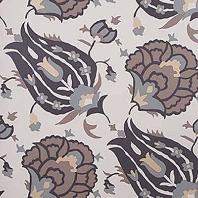 Фото Обои с рисунком - Цветы - стиль Английская классика - Серые - Купить в Интернет-магазине