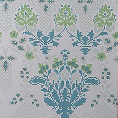 Фото Обои с рисунком - Дамаск - стиль Английская классика - Голубы - Купить в Интернет-магазине