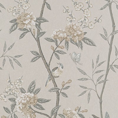 Фото Обои с рисунком - Растение - стиль Английская классика - Серые - Купить в Интернет-магазине