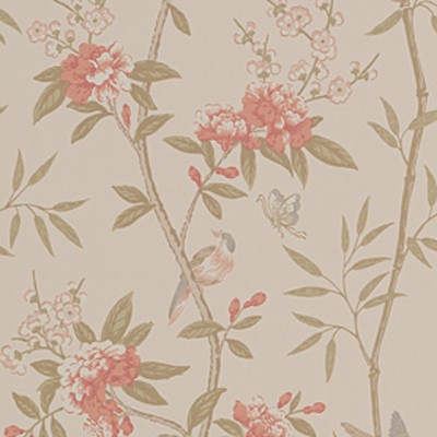 Фото Обои с рисунком - Растение - стиль Английская классика - Розовые - Купить в Интернет-магазине