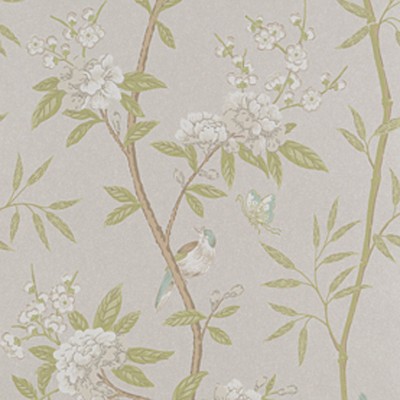 Фото Обои с рисунком - Растение - стиль Английская классика - Серые - Купить в Интернет-магазине