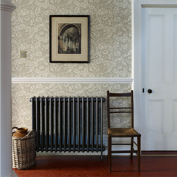 Фото Обои с рисунком - Завиток - стиль Английская классика - Серые - Купить в Интернет-магазине Фото Обои с рисунком - Завиток - стиль Английская классика - Серые - Купить в Интернет-магазине