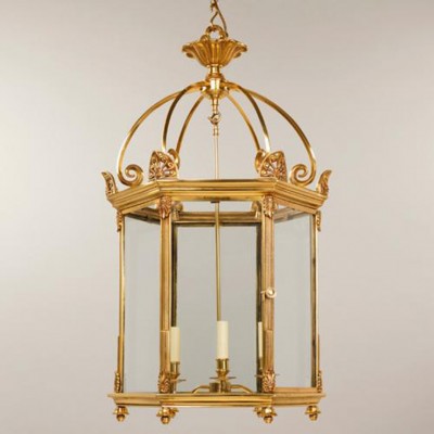 Фото Фонарь - стиль Английская классика - Стеклянный - Купить в Интернет-магазине