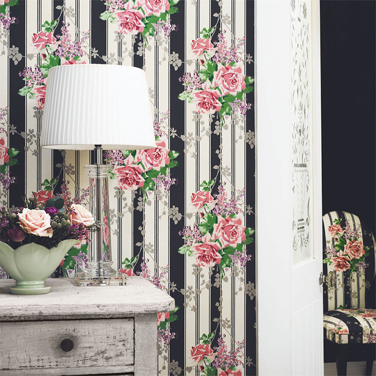 Фото Обои с рисунком - Цветы - стиль Английская классика - Голубы - Купить в Интернет-магазине Фото Обои с рисунком - Цветы - стиль Английская классика - Голубы - Купить в Интернет-магазине