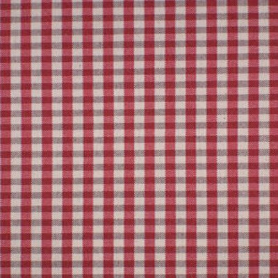 Фото Ткань портьерная с рисунком - Клетка - стиль Английский - Красная - Купить в Интернет-магазине