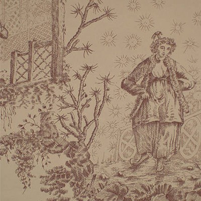Фото Обои с рисунком - Туаль - стиль Английская классика - Бежевые - Купить в Интернет-магазине