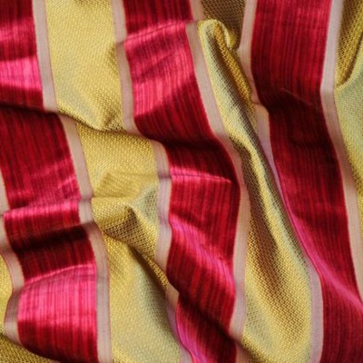 Фото Ткань портьерная с рисунком - Полоски - стиль Английский - Малиновые - Купить в Интернет-магазине