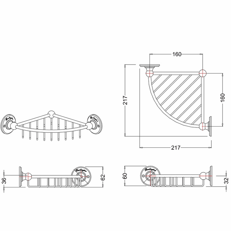 Фото Полка-мыльница, решетка для ванной - стиль Современный - Купить в Интернет-магазине
