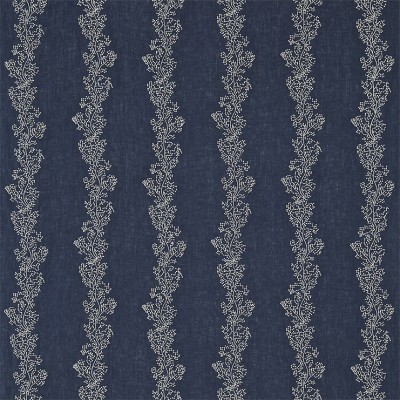 Фото Ткань портьерная с рисунком - Орнамент - стиль Английский - Синий - Купить в Интернет-магазине