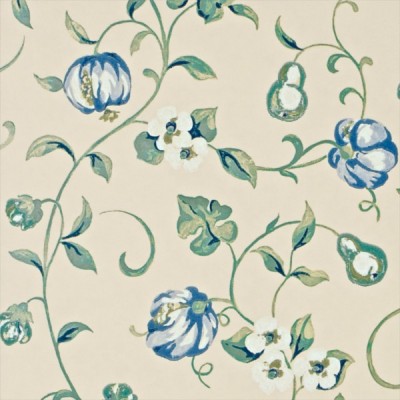 Фото Обои с рисунком - Цветы - стиль Английская классика - Серые - Купить в Интернет-магазине