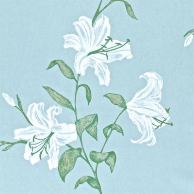 Фото Обои с рисунком - Цветы - стиль Английская классика - Голубы - Купить в Интернет-магазине