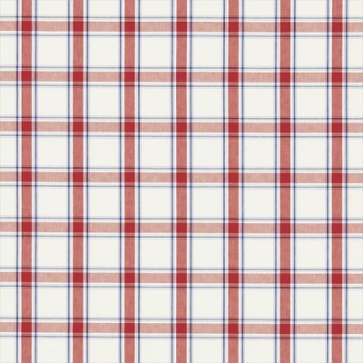 Фото Ткань портьерная с рисунком - Клетка - стиль Английский - Красная - Купить в Интернет-магазине